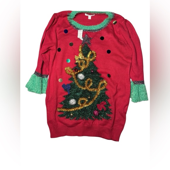 christmas sweater Sweaters - Ugly Christmas sweater tree red green festive‎ XXL